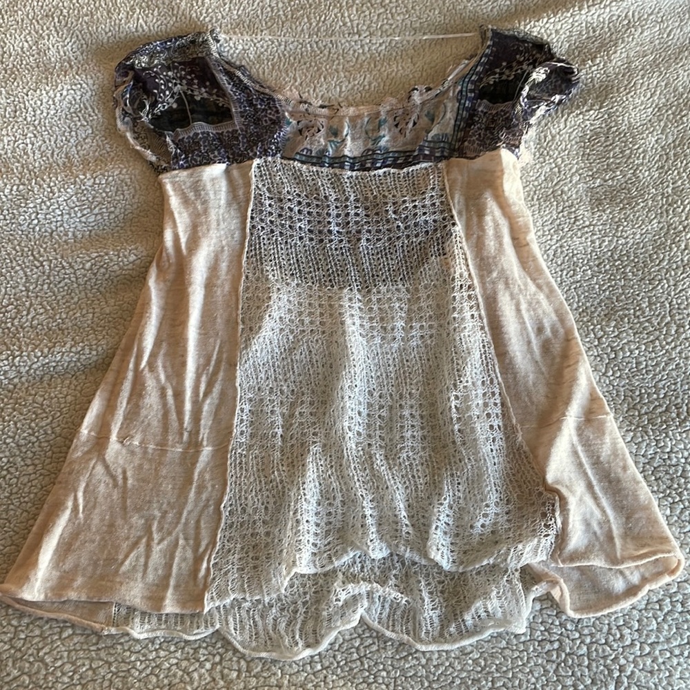 Free People sheer top **imperfection**